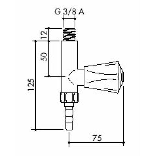 [81 -125225-SA-clinical] TOF 1000/50 - Laboratory tap for water, direct discharge